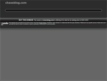 Tablet Screenshot of chaosblog.com
